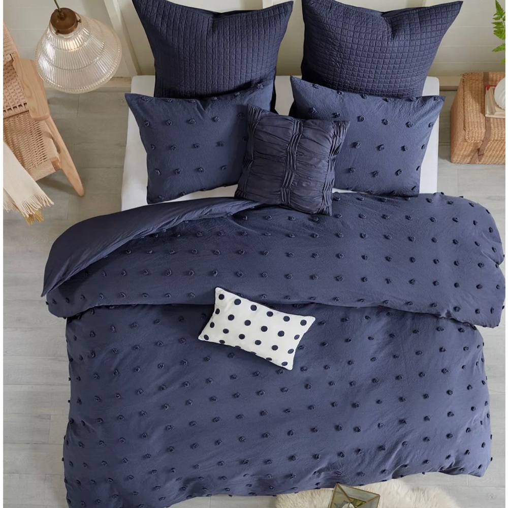URBAN HABITAT
Cotton 5-Pc. Twin/Twin XL Comforter Set. Color INDIGO BLUE
